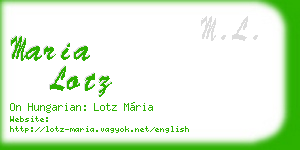 maria lotz business card